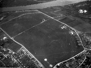 das Flugfeld Karthause von oben